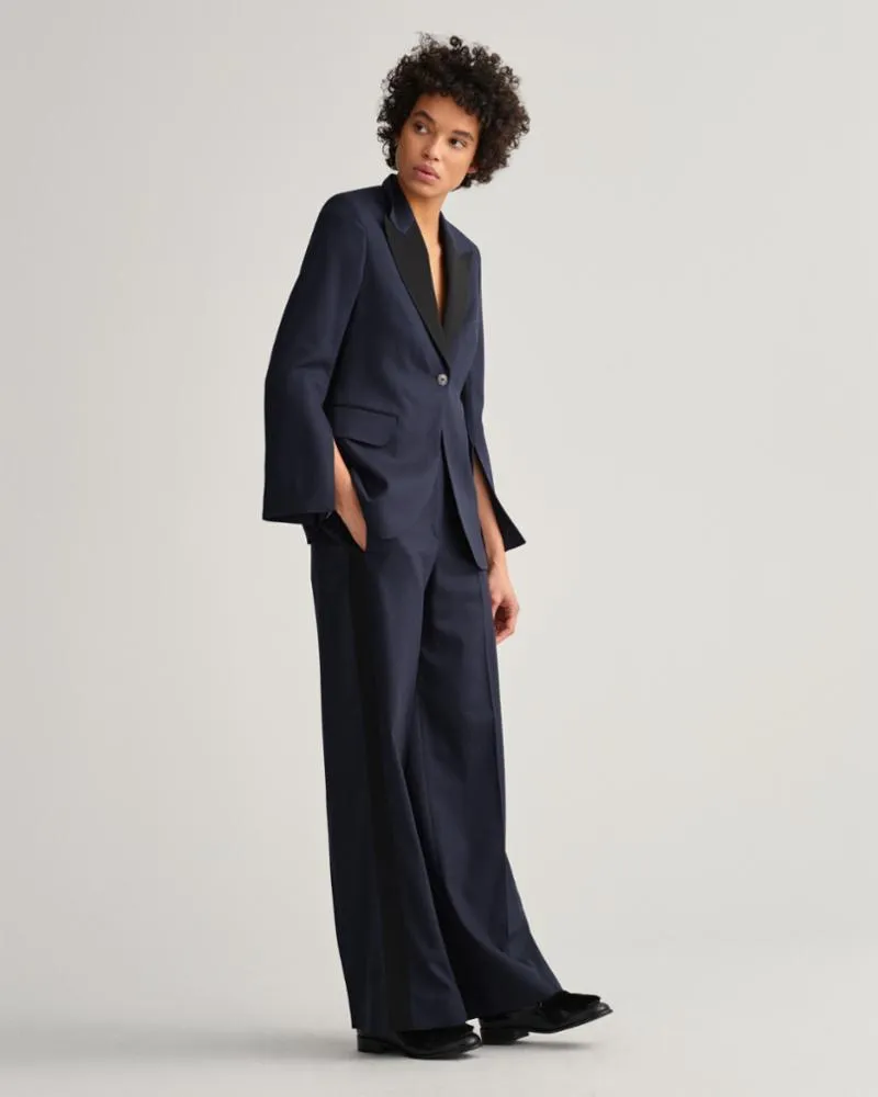 Gant Apparel Womens SLIM TUXEDO BLAZER 433/EVENING BLUE