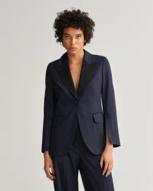 Gant Apparel Womens SLIM TUXEDO BLAZER 433/EVENING BLUE