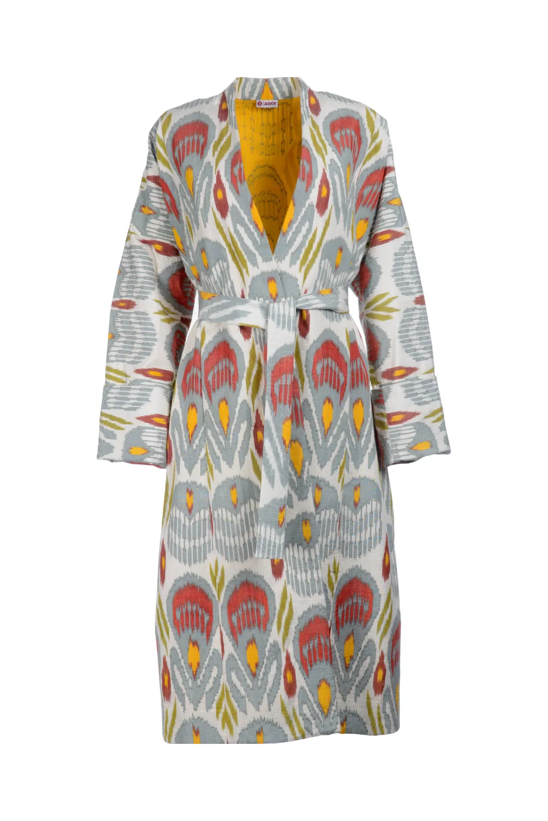 Handwoven Silk Ikat Chapan - Farnira - 'Beauty of Pure Light'