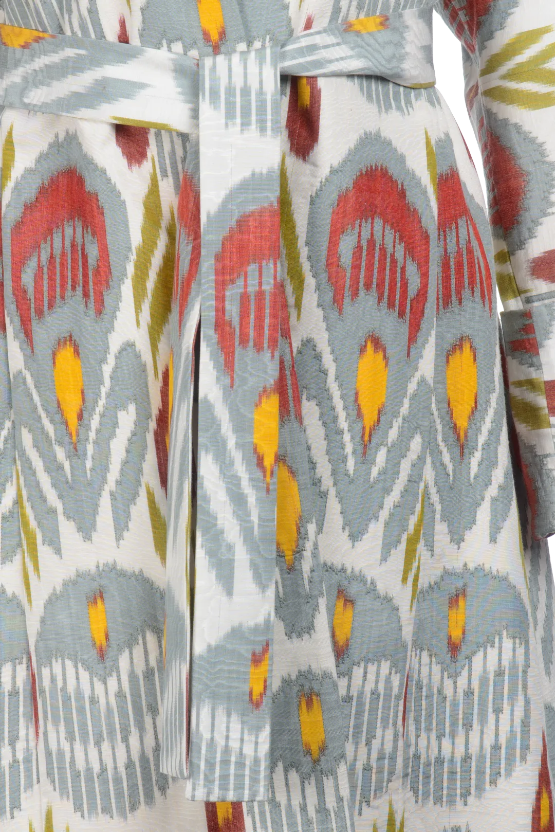 Handwoven Silk Ikat Chapan - Farnira - 'Beauty of Pure Light'