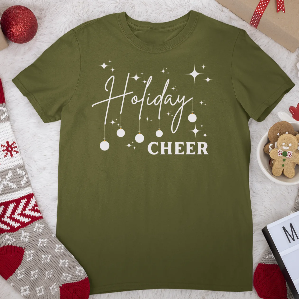 Holiday Cheer Shirt,Christmas Gift, Gift for her, Christmas Holiday Shirt, Christmas Sweatshirt,Christmas Party Idea, Red Christmas Shirt