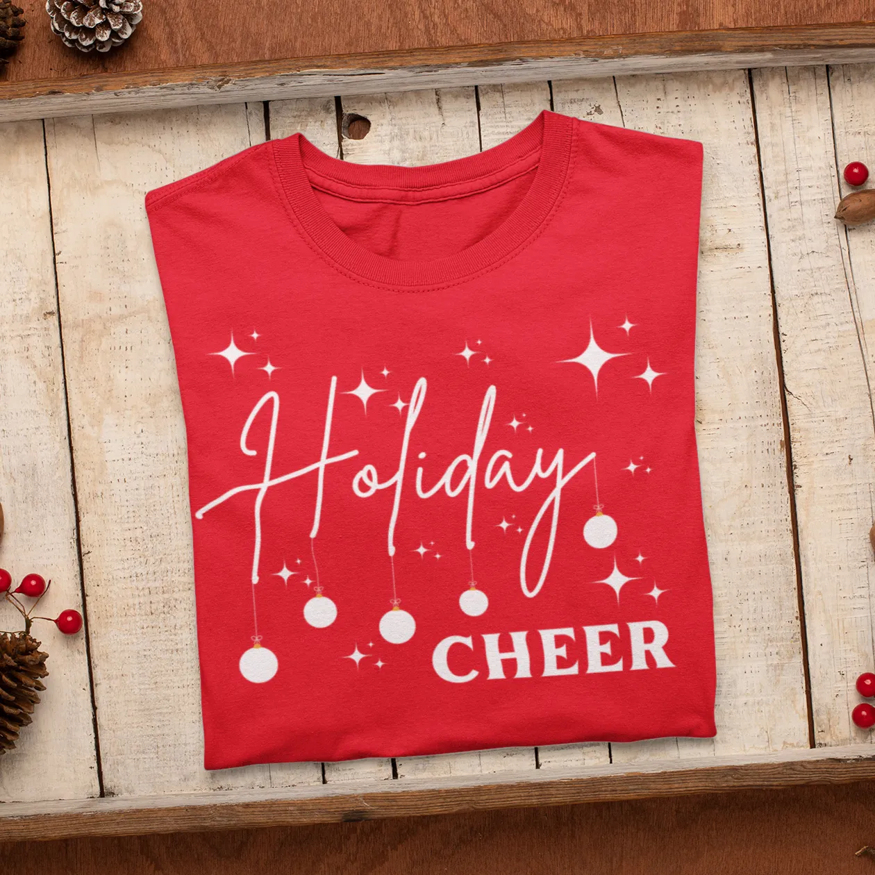 Holiday Cheer Shirt,Christmas Gift, Gift for her, Christmas Holiday Shirt, Christmas Sweatshirt,Christmas Party Idea, Red Christmas Shirt