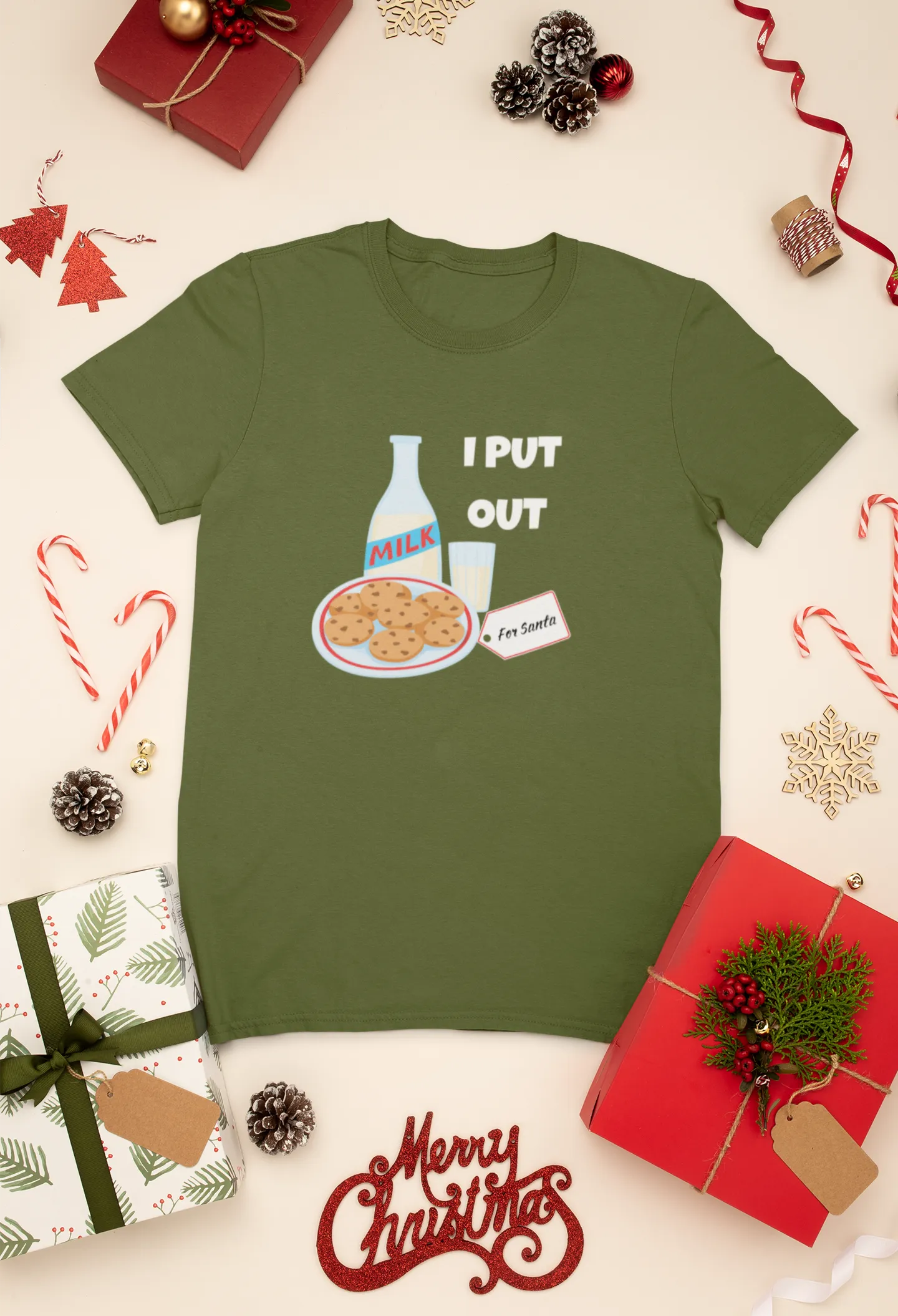 I Put Out Milk and Cookies Shirt, Merry and Bright Shirt,Christmas Tree,Christmas Tshirt,Holiday Shirt,Christmas Shirt,Merry and Bright,Xmas