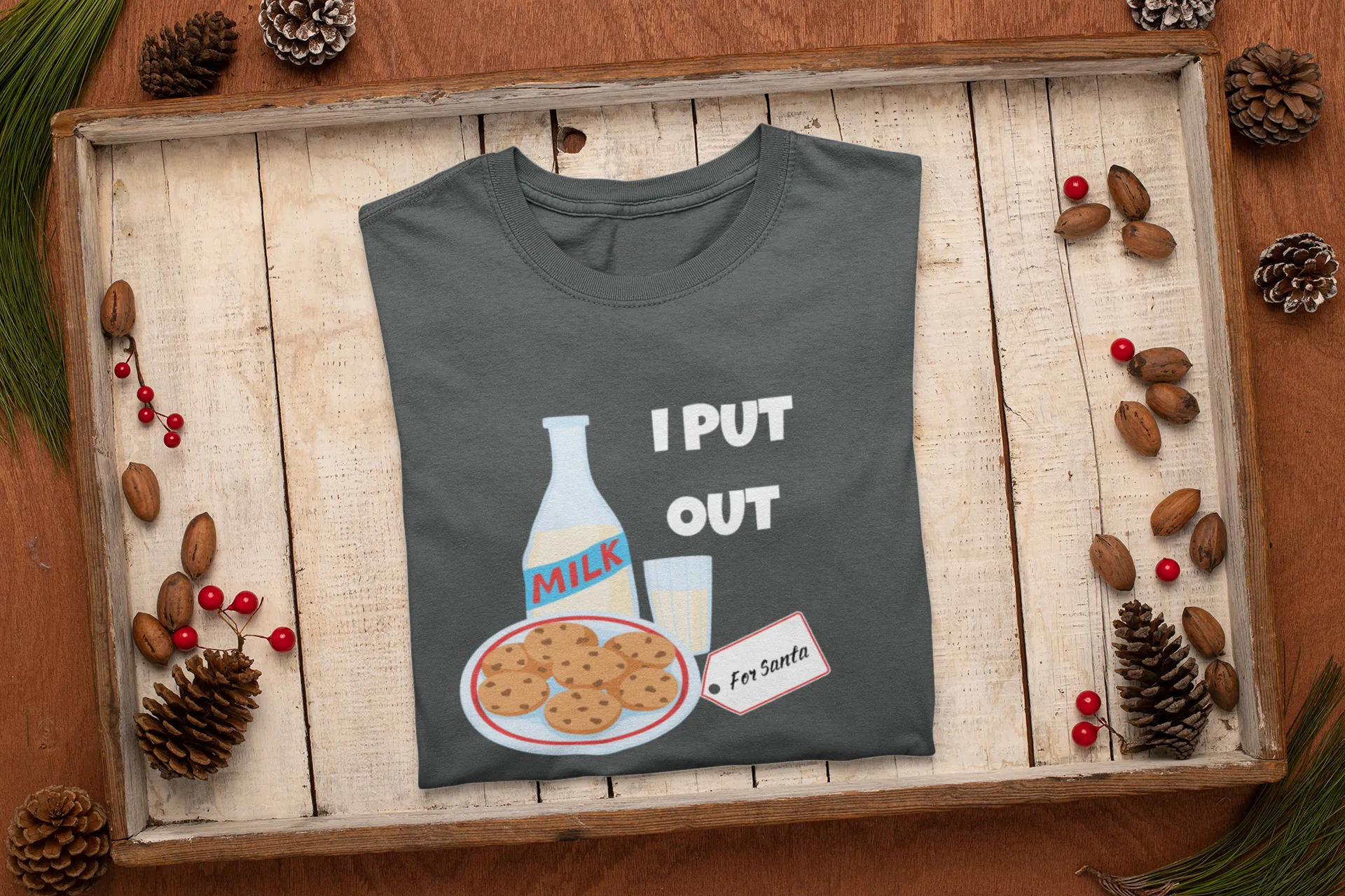 I Put Out Milk and Cookies Shirt, Merry and Bright Shirt,Christmas Tree,Christmas Tshirt,Holiday Shirt,Christmas Shirt,Merry and Bright,Xmas