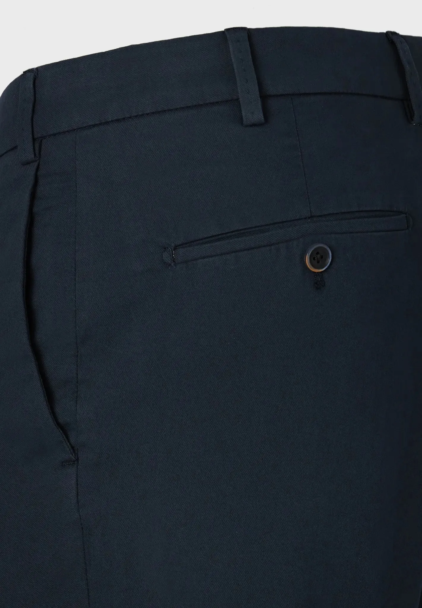 ID24785-Hiltl- Navy Tricotine Cotton Trouser