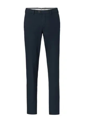 ID24785-Hiltl- Navy Tricotine Cotton Trouser