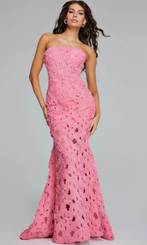 Jovani 40744 - Evening Gown in Floral Lace