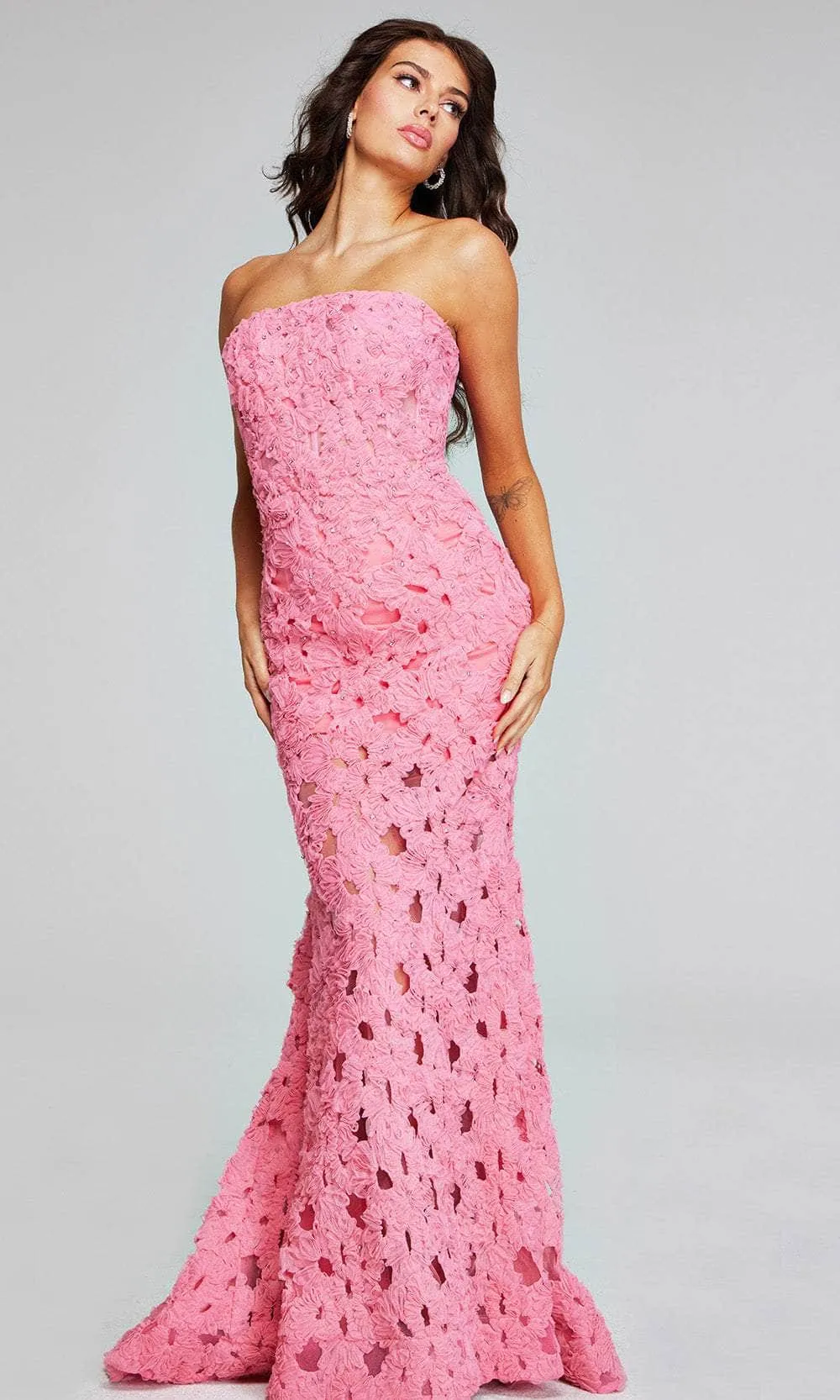 Jovani 40744 - Evening Gown in Floral Lace