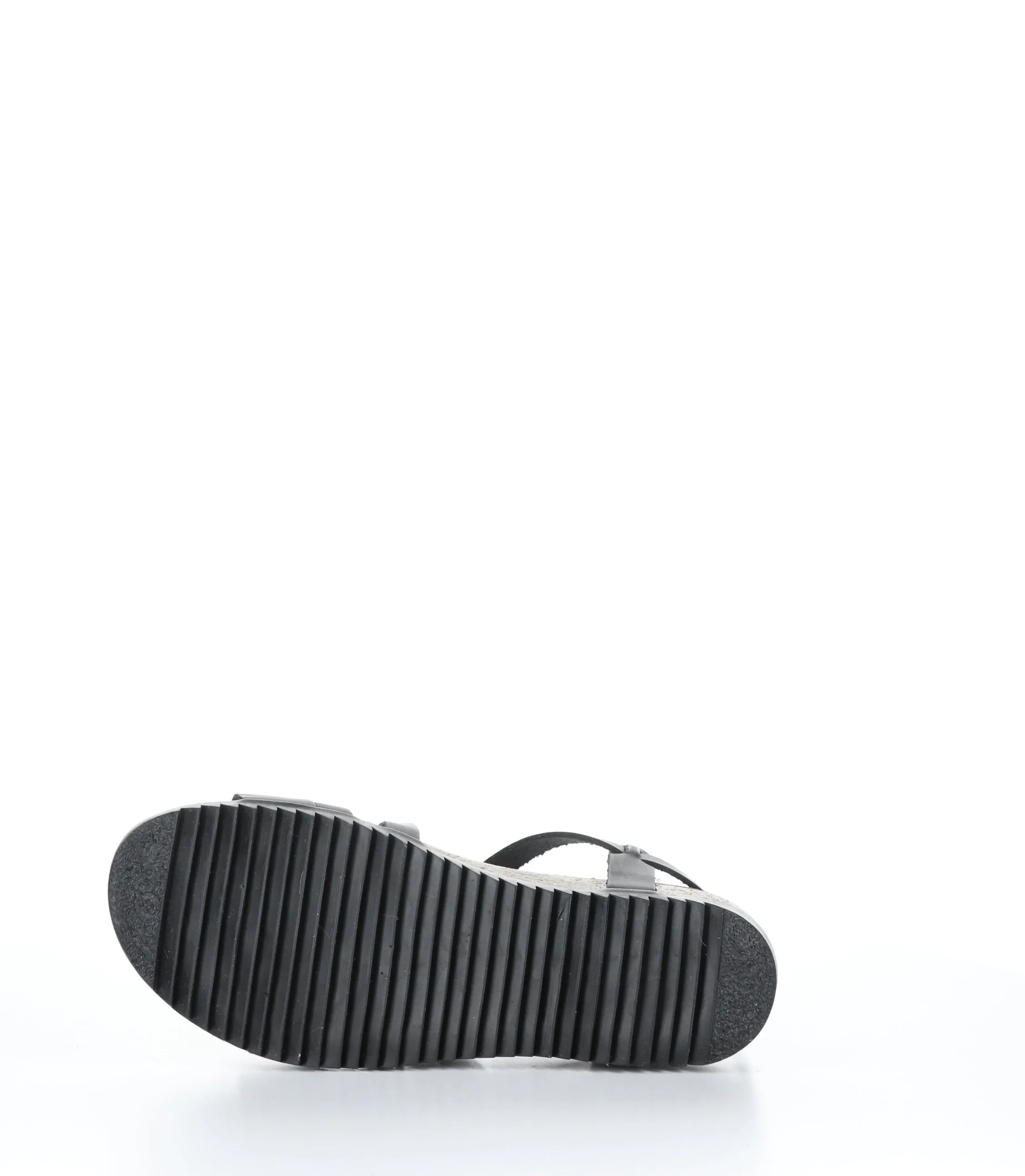 LAIN Black Round Toe Sandals