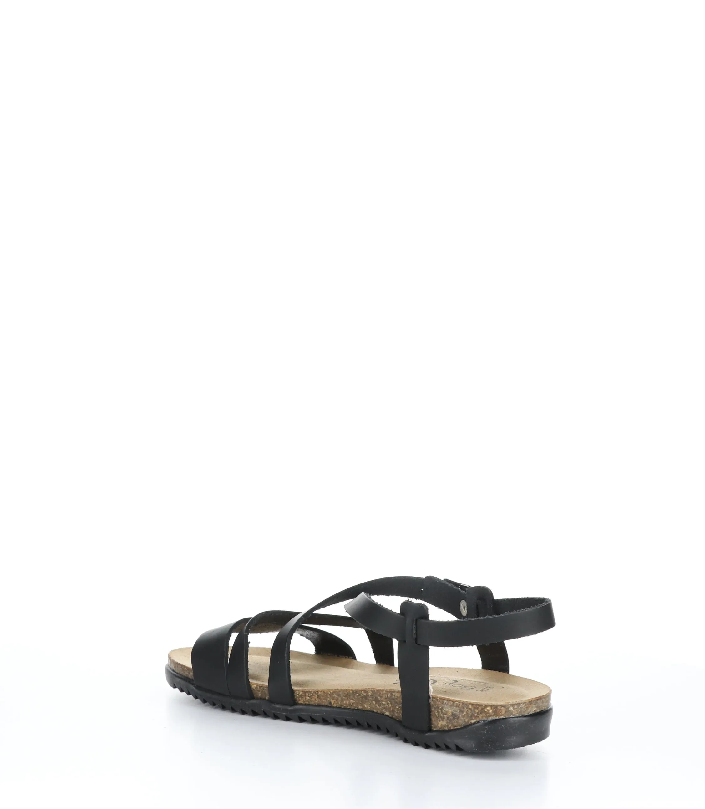 LAIN Black Round Toe Sandals