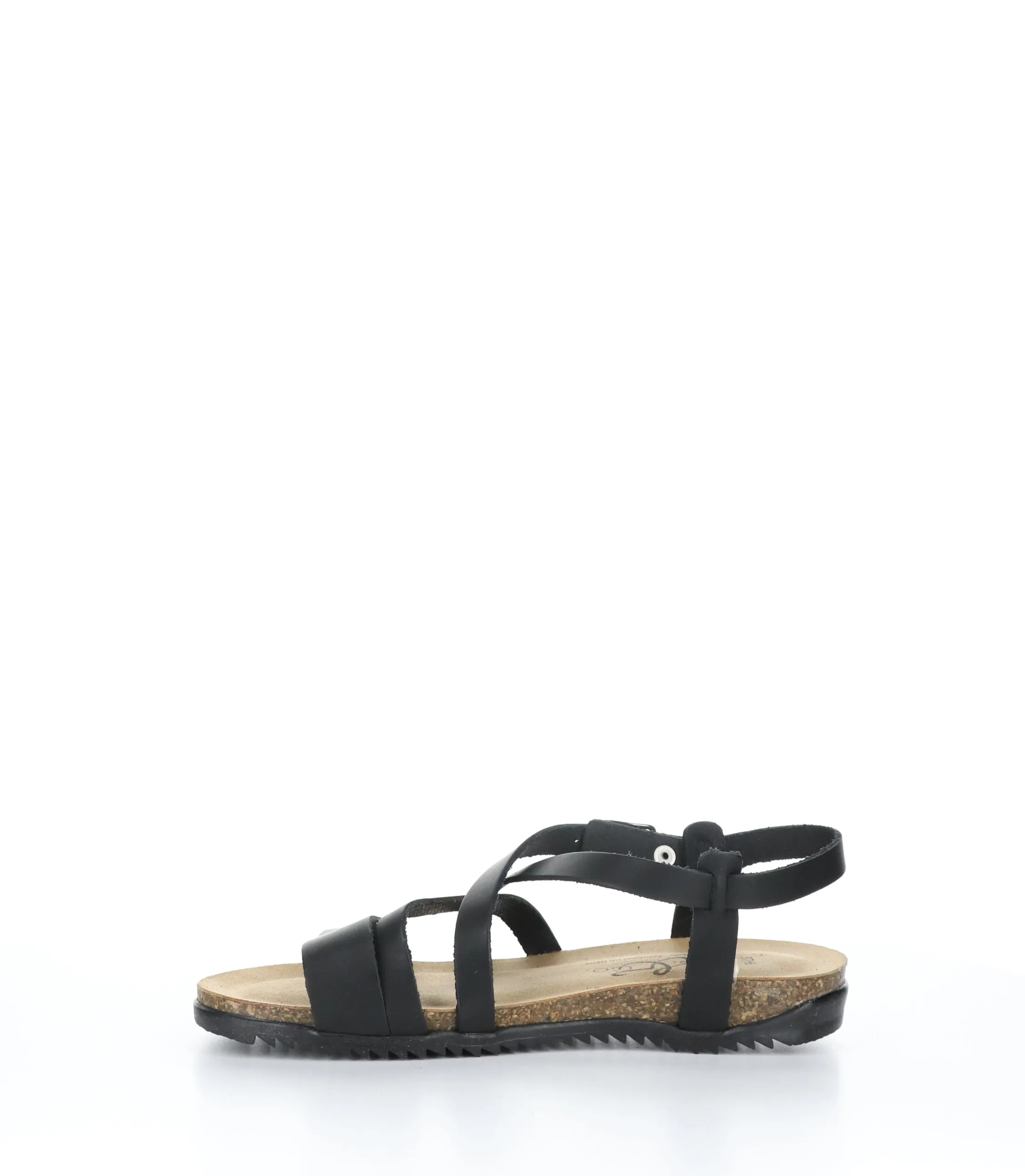 LAIN Black Round Toe Sandals