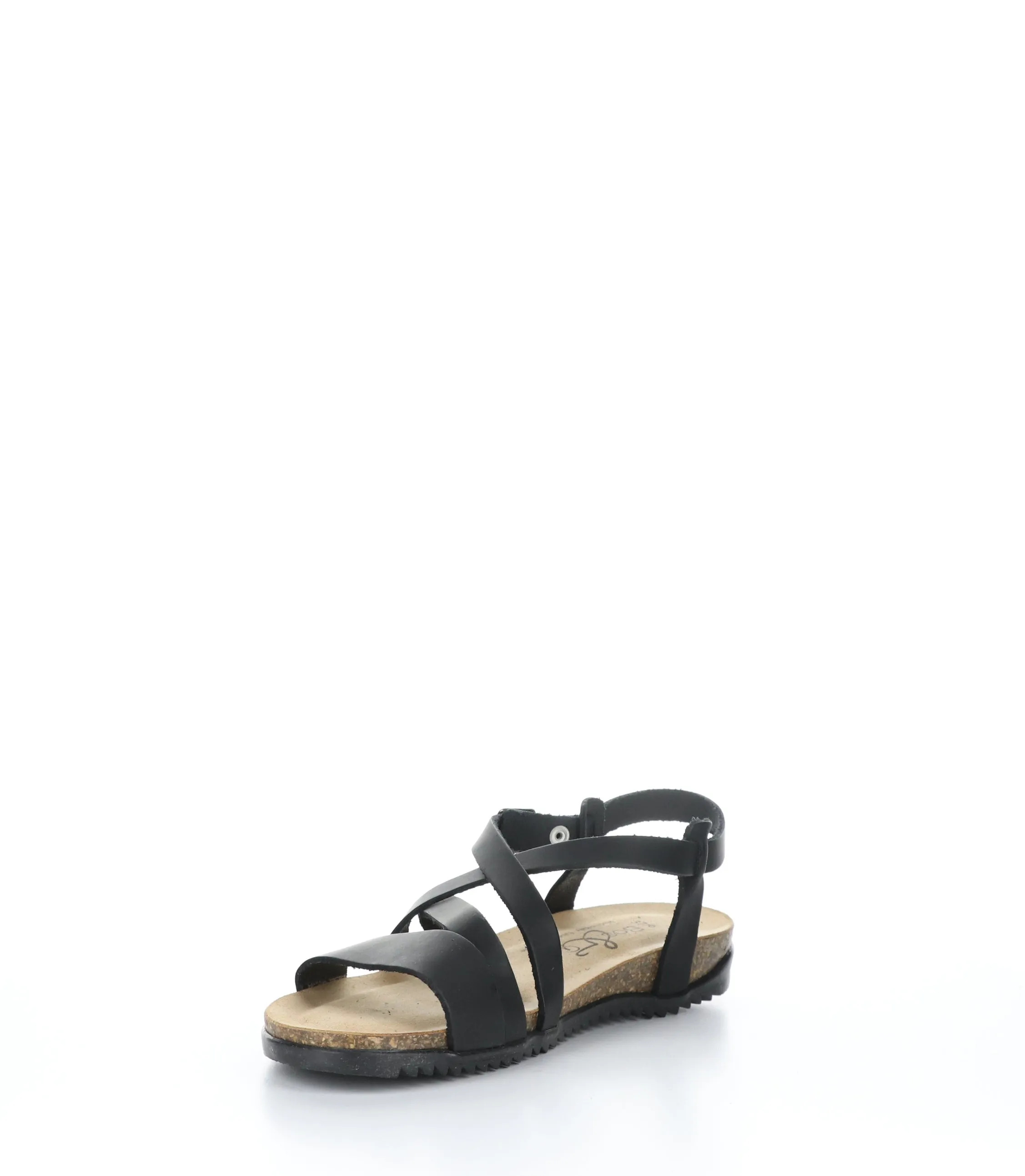 LAIN Black Round Toe Sandals
