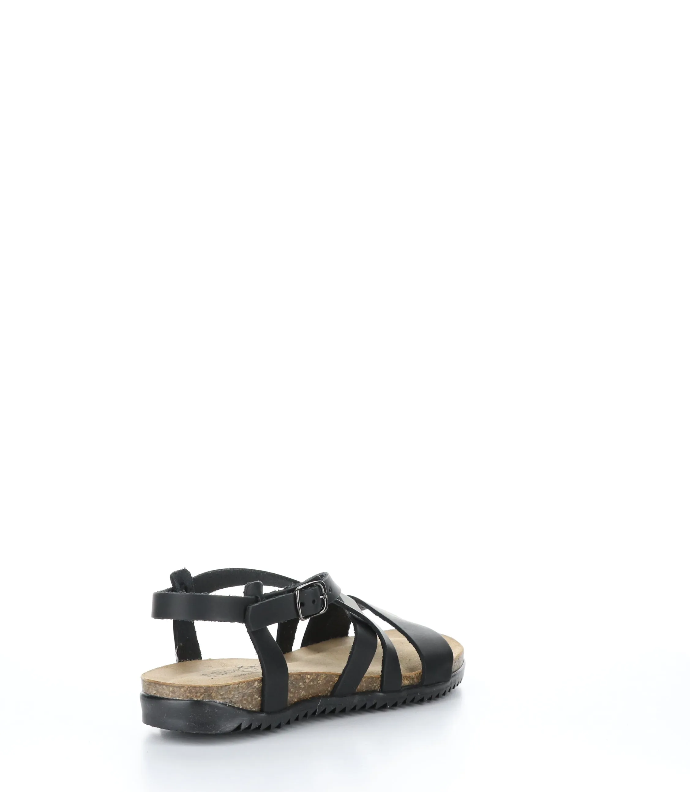 LAIN Black Round Toe Sandals