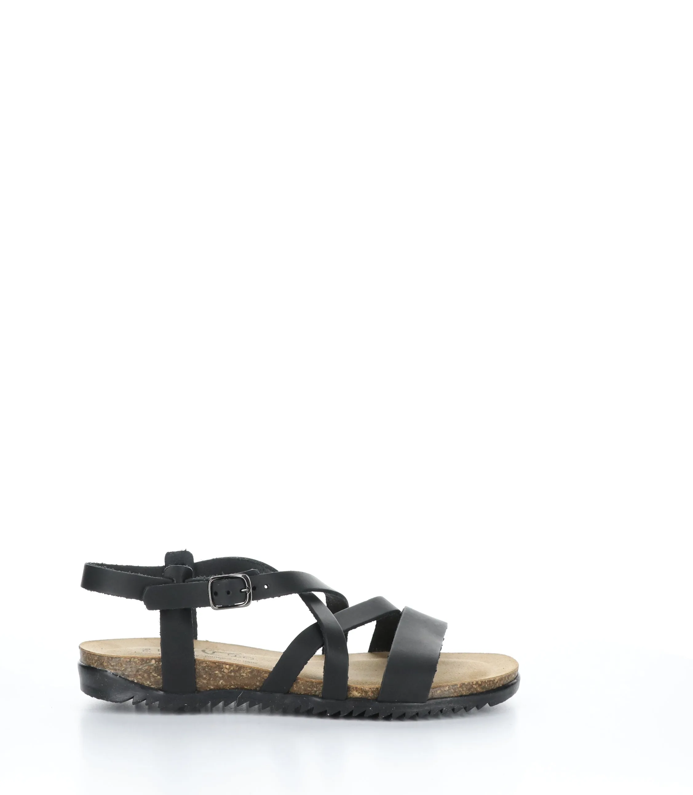 LAIN Black Round Toe Sandals