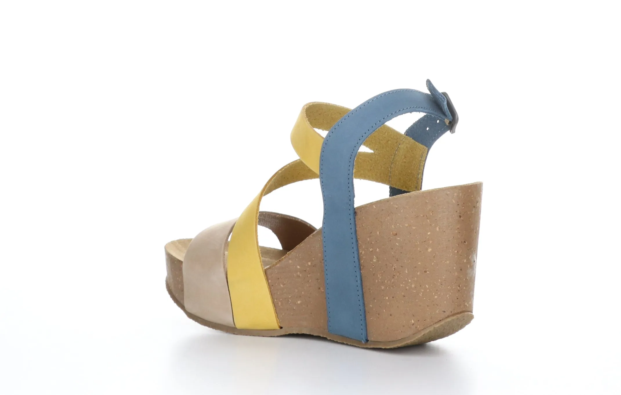 LAMAR Multi Yellow Buckle Sandals