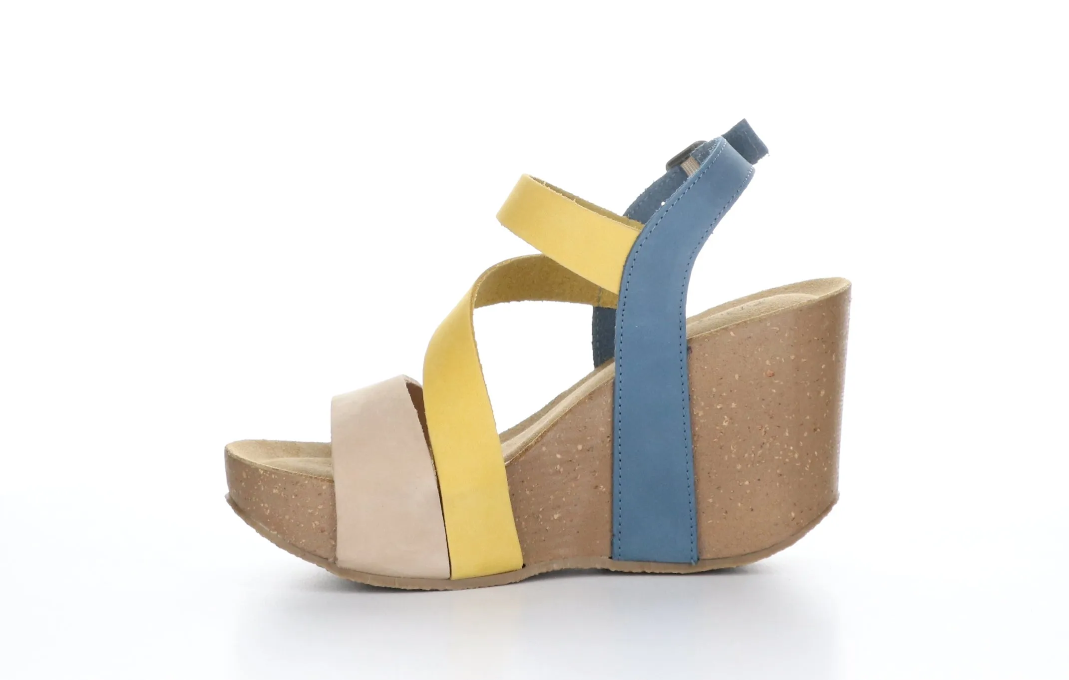 LAMAR Multi Yellow Buckle Sandals