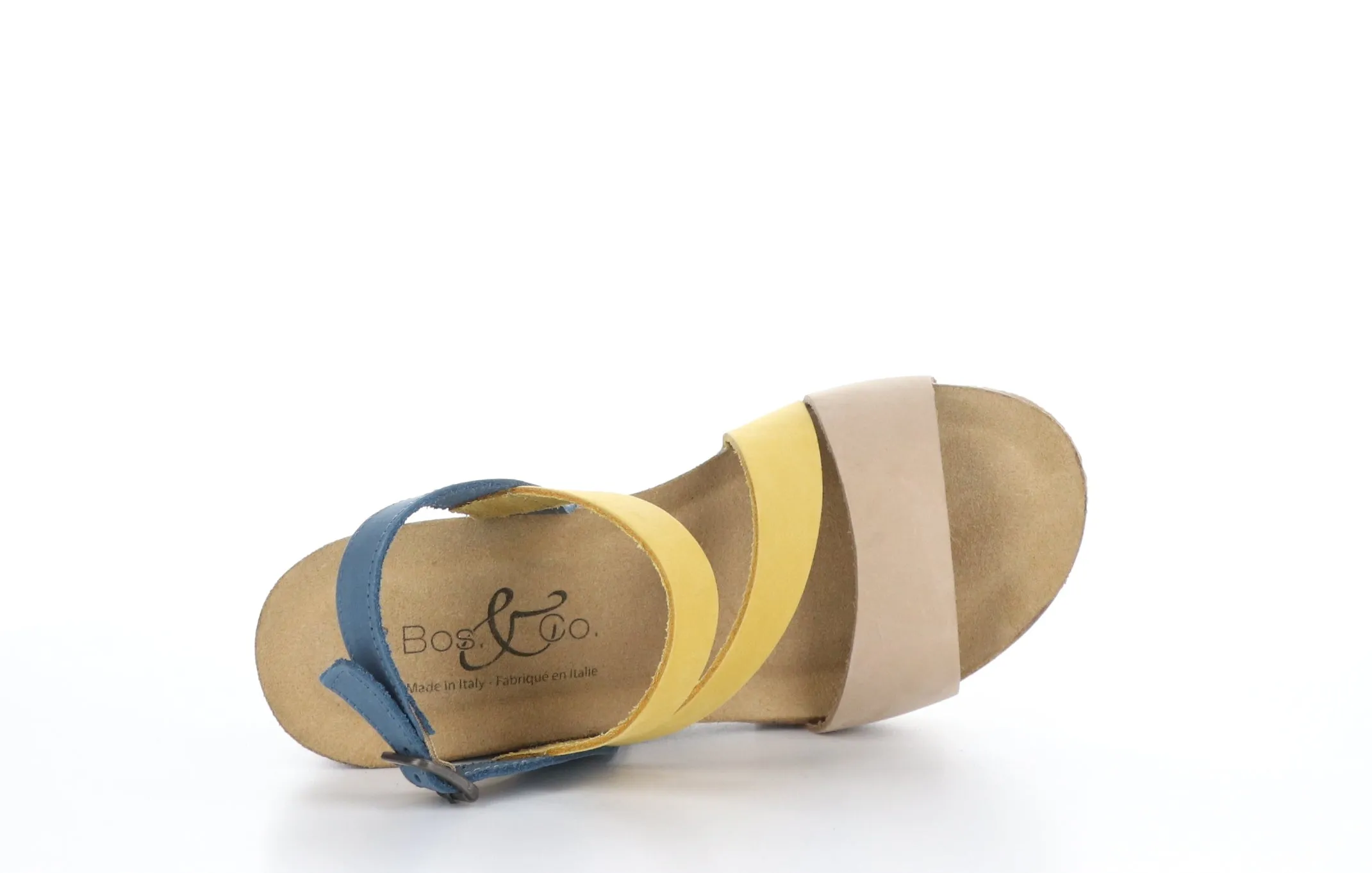 LAMAR Multi Yellow Buckle Sandals