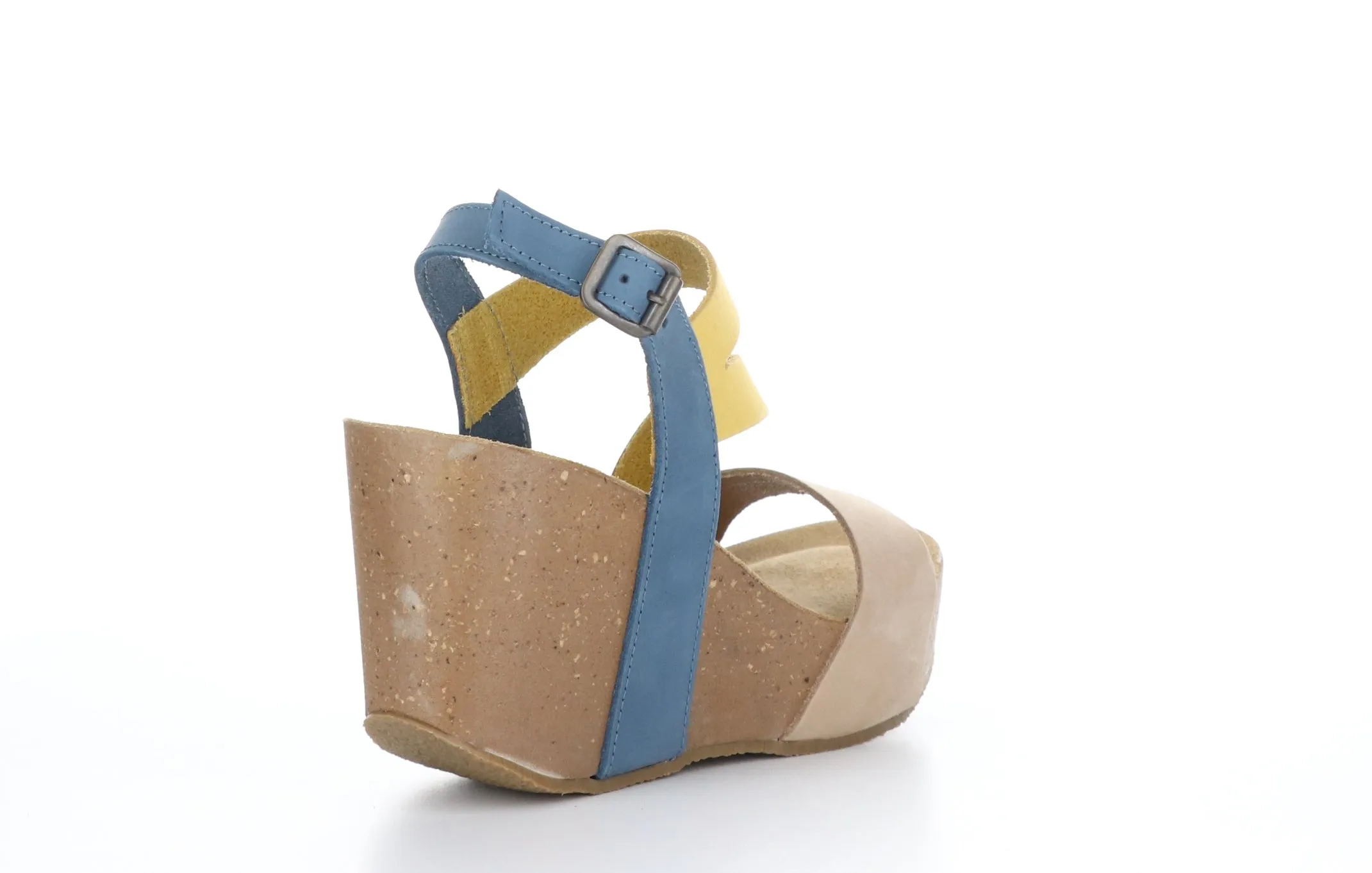LAMAR Multi Yellow Buckle Sandals