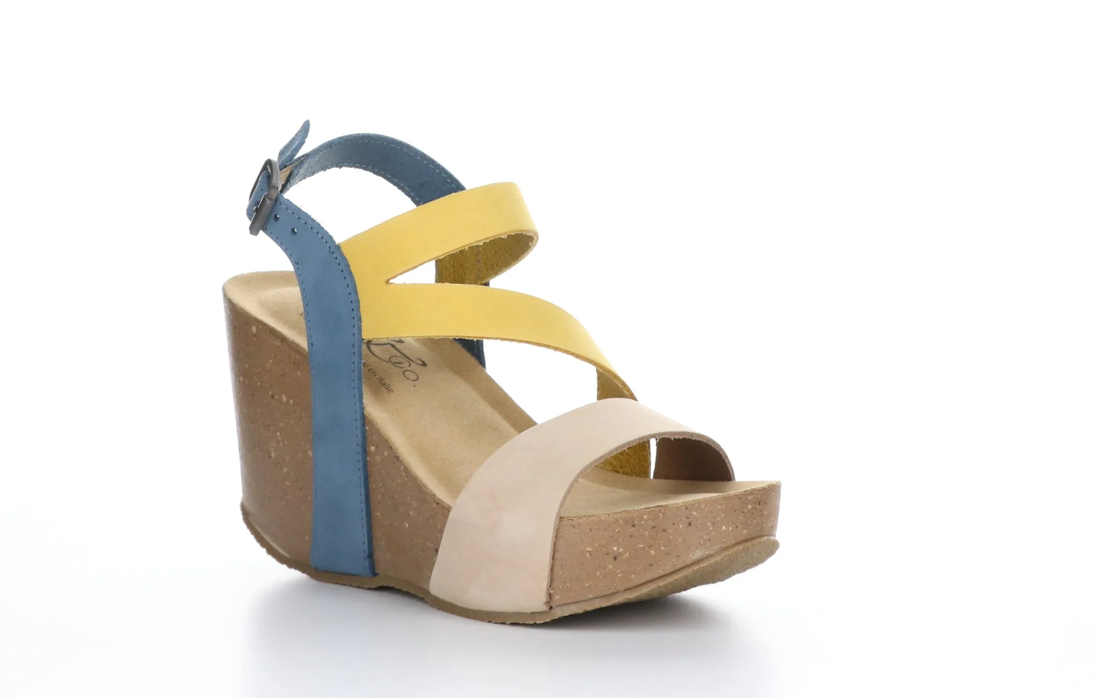 LAMAR Multi Yellow Buckle Sandals
