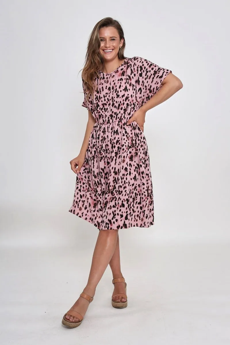 Leoni - Micah Dress - Blush Leopard
