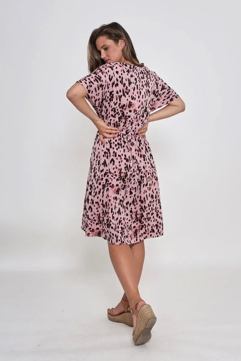 Leoni - Micah Dress - Blush Leopard