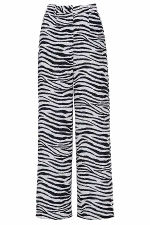 LOOSE FIT TROUSERS WITH ZEBRA PRINT
