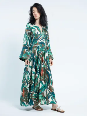 Marly Dress in Coral Aqua