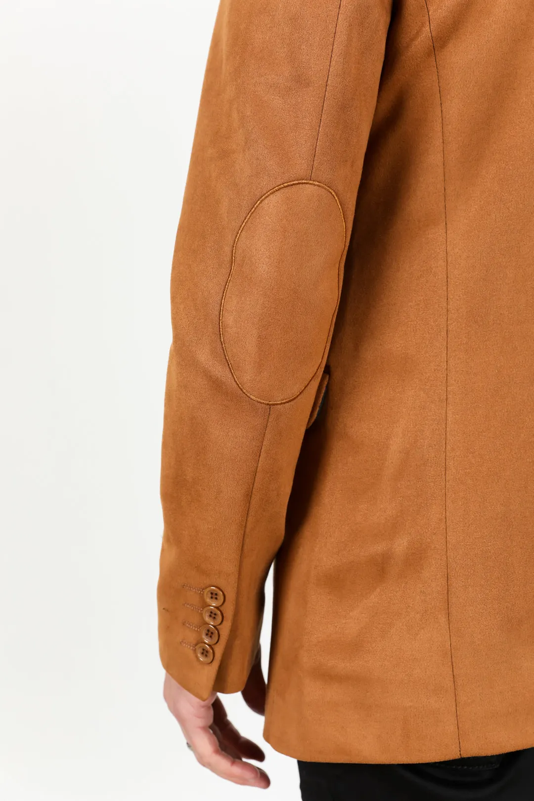 Men's Double Button Faux-Suede Blazer from Platini Fashion