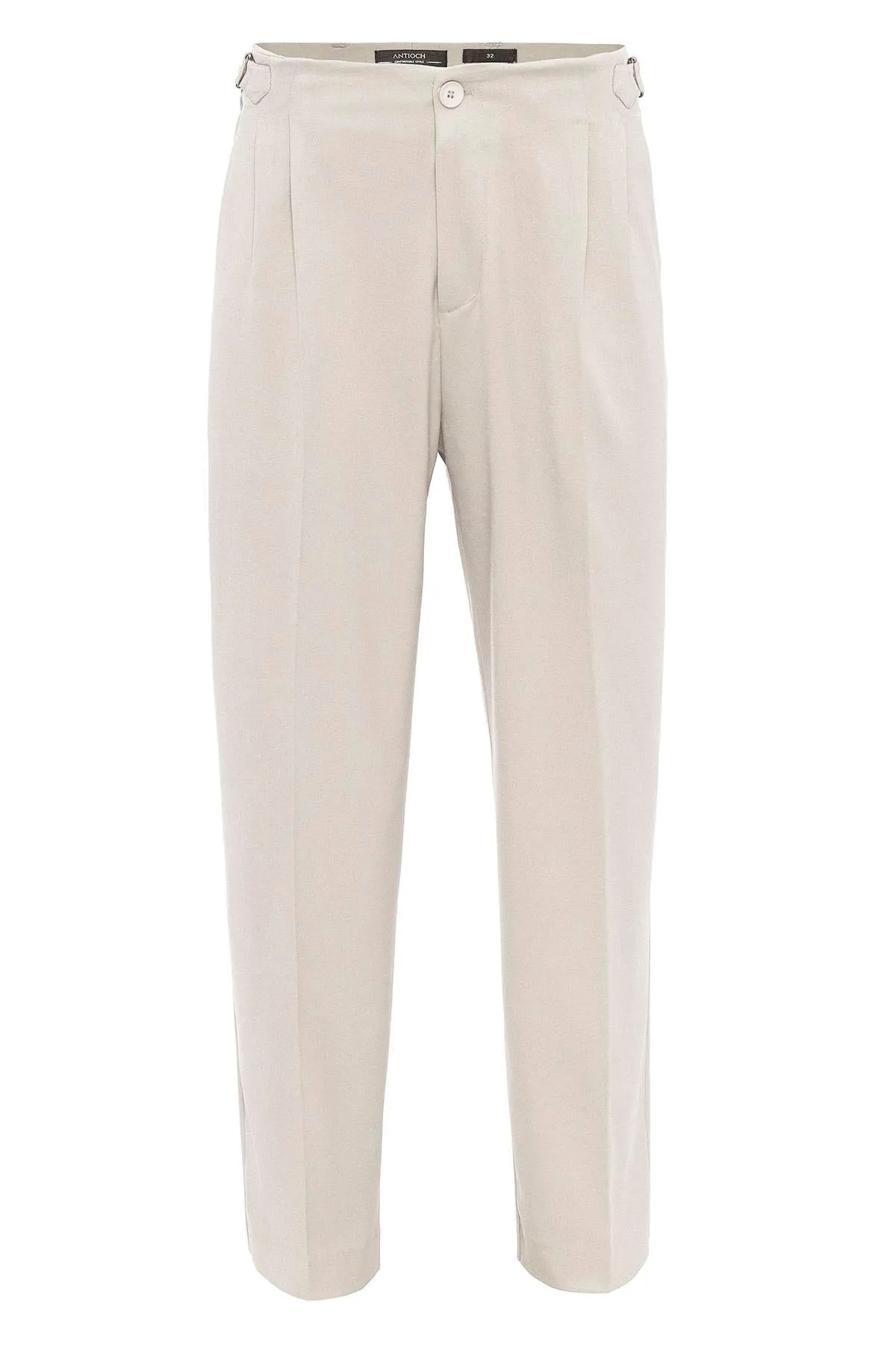 Men's Ecru Slim Fit  Pants - Wessi