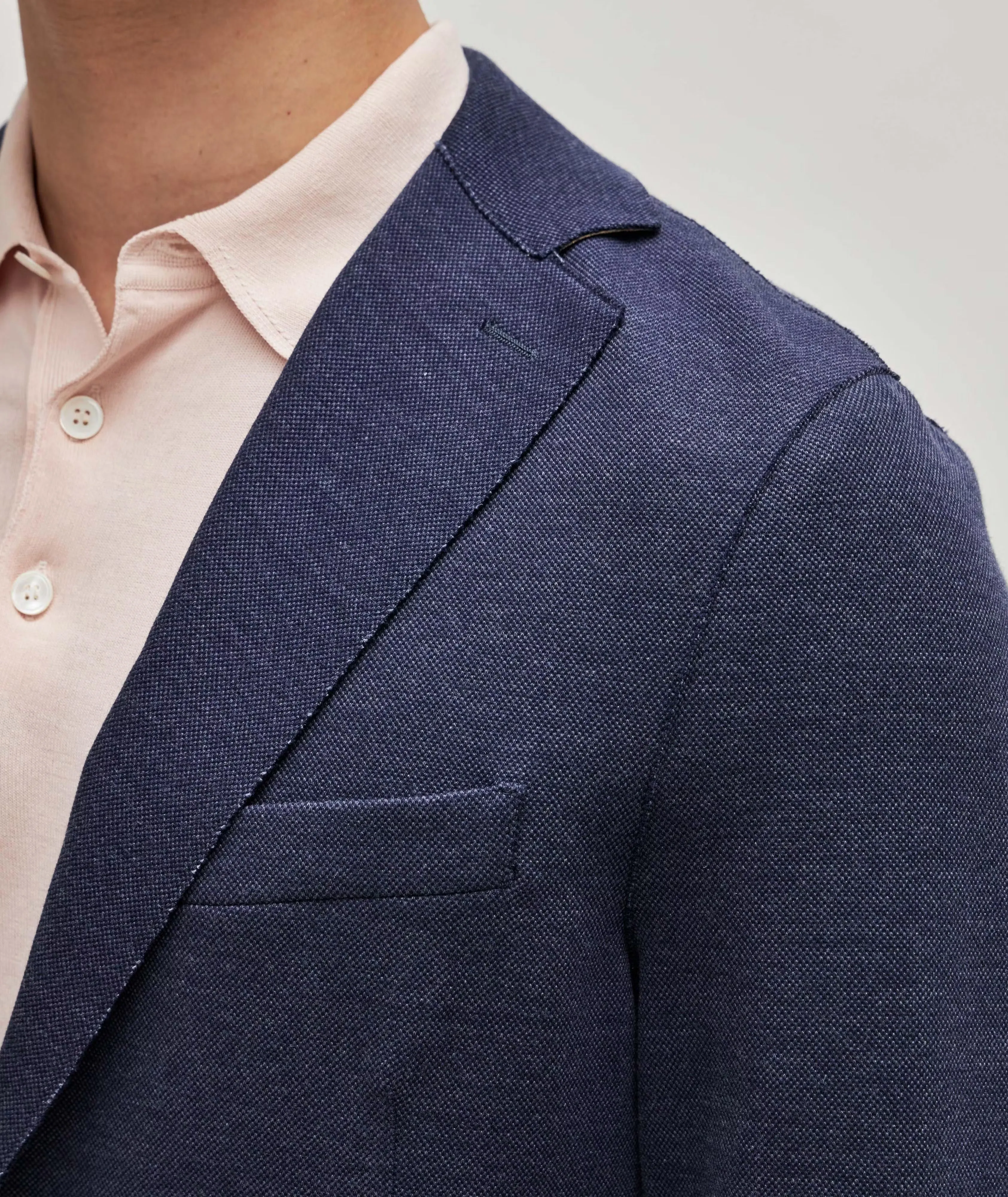 Navy Blue Cotton Stretch Contemporary Sport Jacket - ELEVENTY
