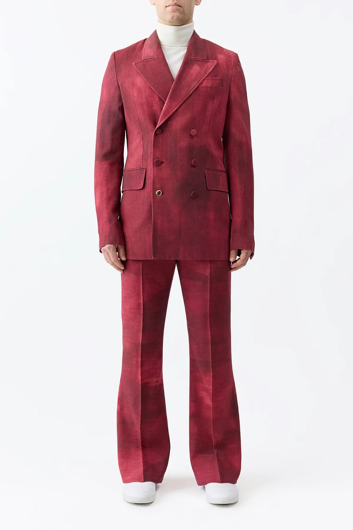 Nico Blazer in Bordeaux Virgin Wool