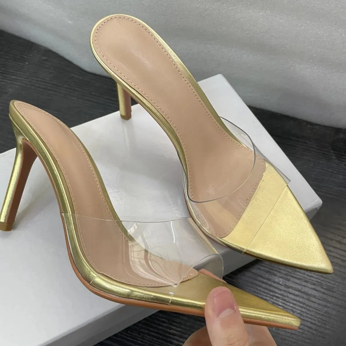 Open Toe Stiletto Sandals