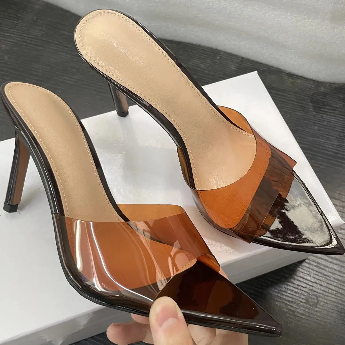 Open Toe Stiletto Sandals