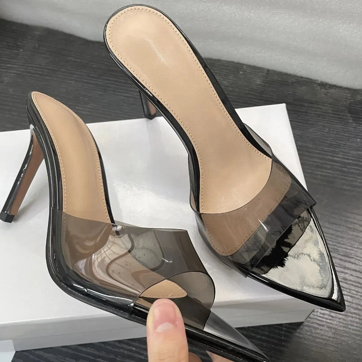 Open Toe Stiletto Sandals