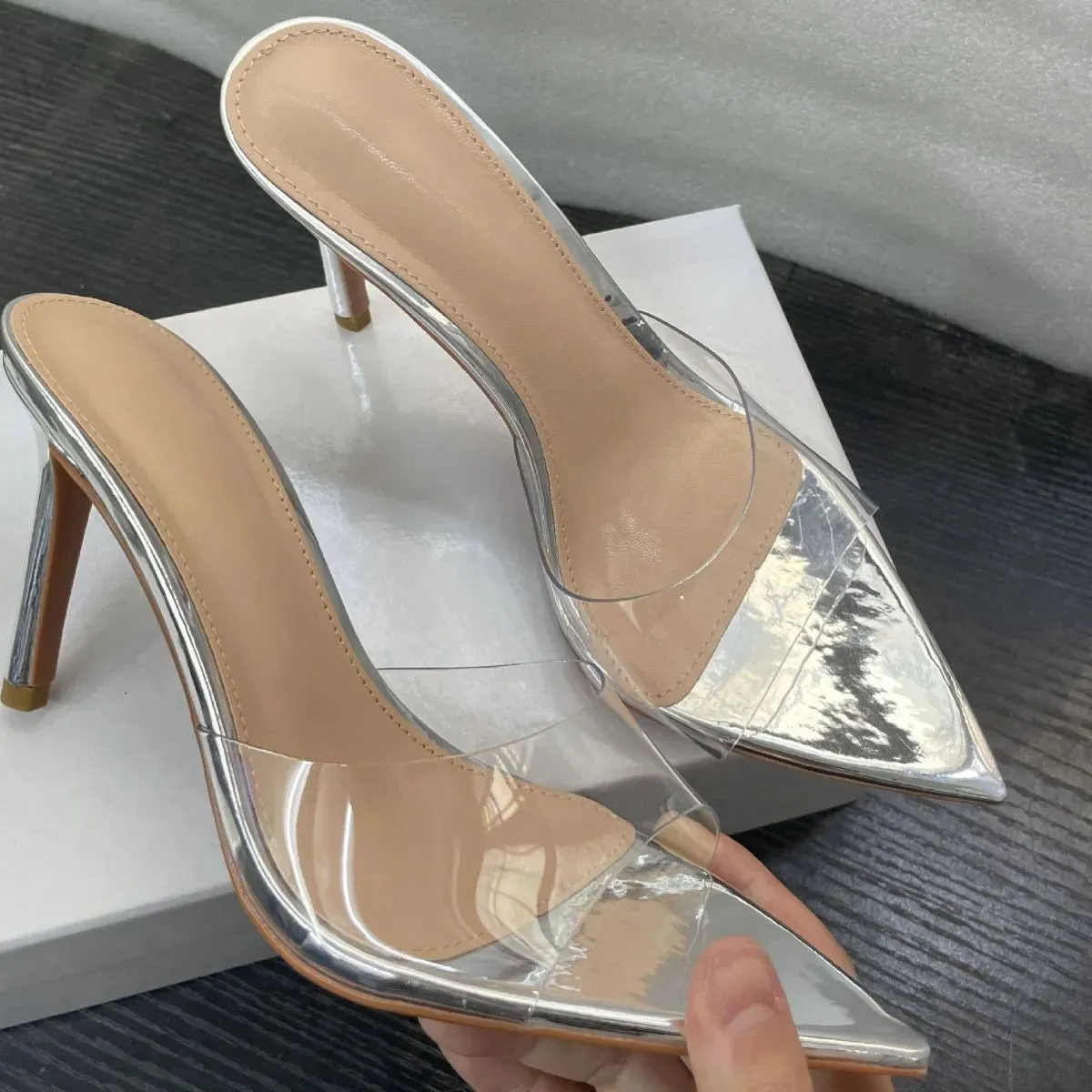 Open Toe Stiletto Sandals