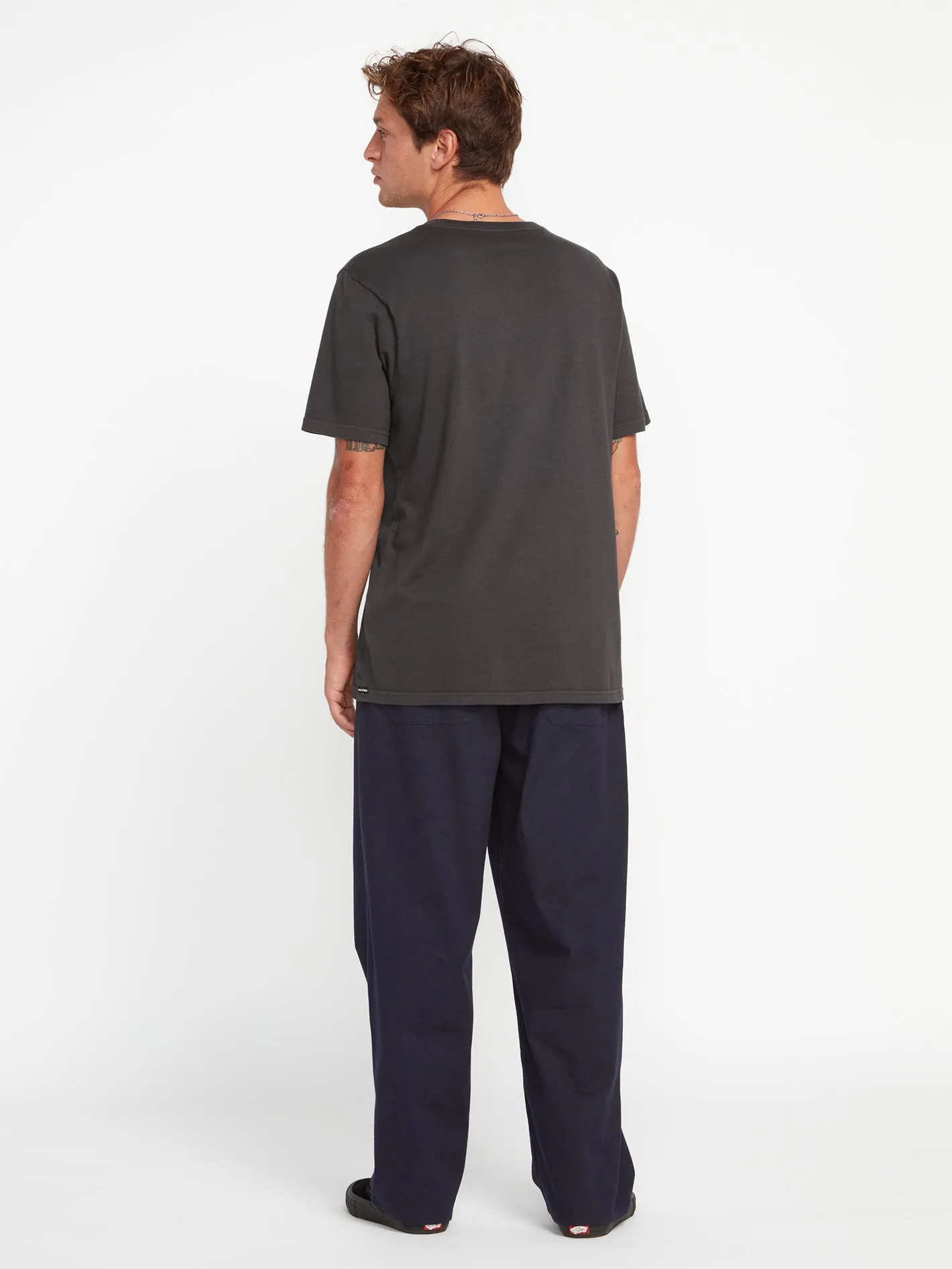 Outer Spaced Casual Elastic Waist Pants - Navy