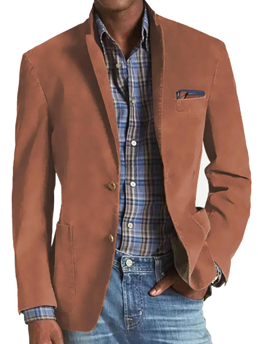 Retro Solid Color 3 Pocket Casual Blazer