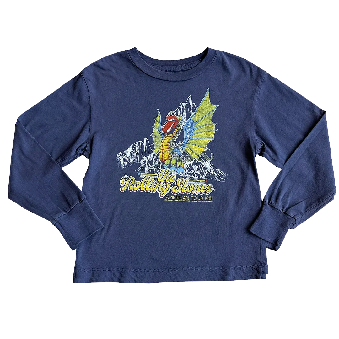 Rolling Stones Long Sleeve Tee - Vintage Navy