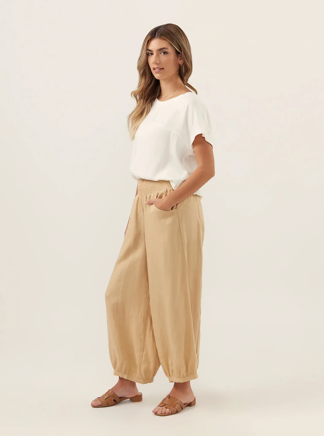 Sadhu French Linen Pants Sand