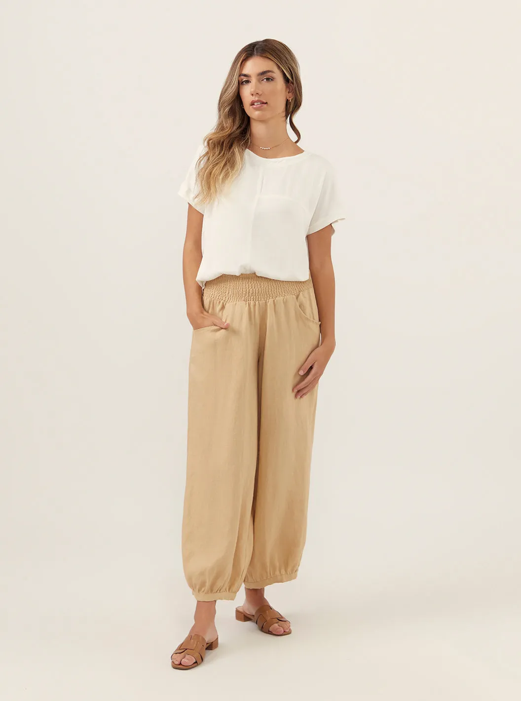 Sadhu French Linen Pants Sand