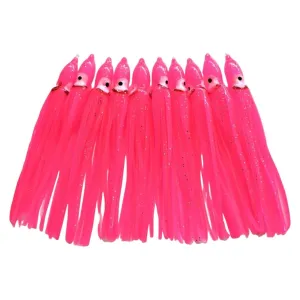 Sea Striker Squid Skirt with Eye 3" Pink/Silver Flake Qty 100