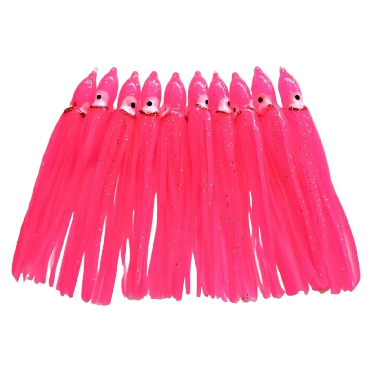 Sea Striker Squid Skirt with Eye 3" Pink/Silver Flake Qty 100