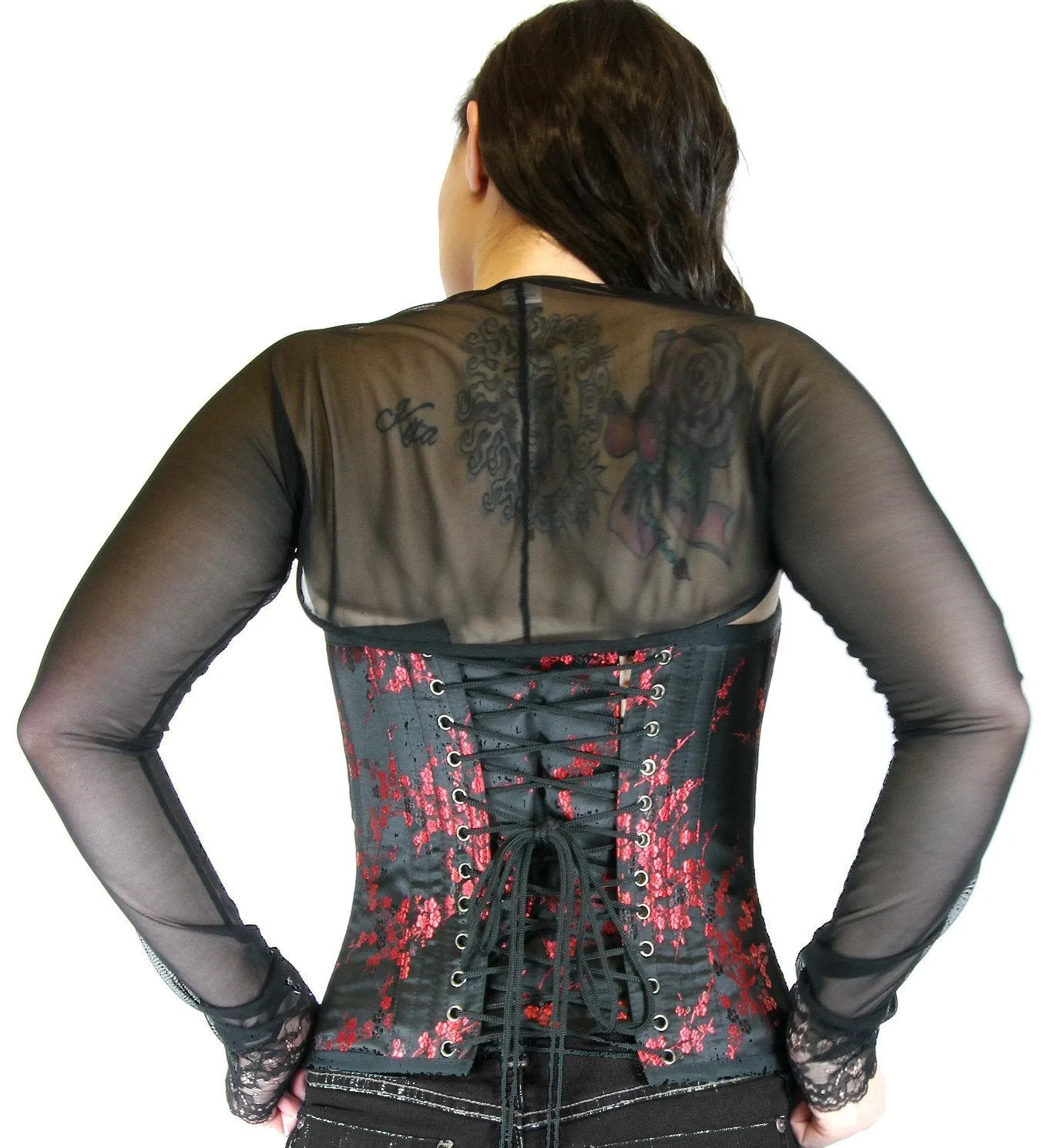 Sheer Black Fine Mesh Mini Jacket Shrug Bolero