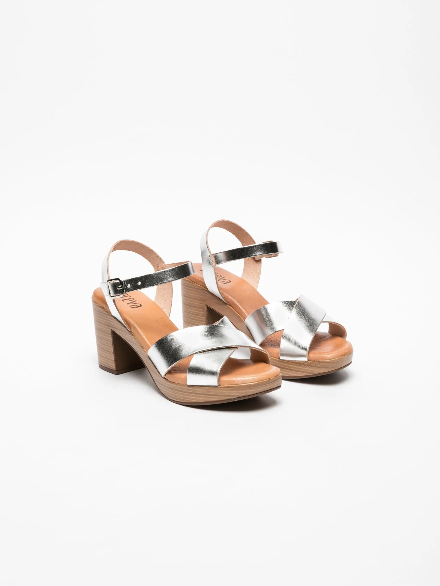 Silver Sling-Back Sandals