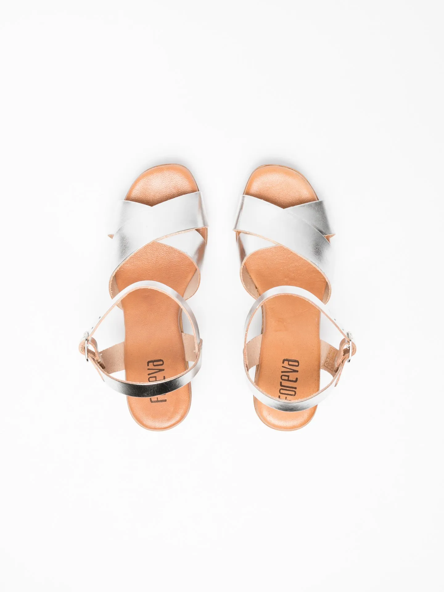 Silver Sling-Back Sandals