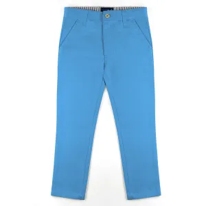 Sky Blue Slim Fit Pants