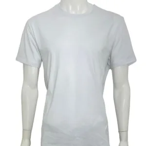 Solid White Men's Crewneck Tees 100% Cotton T-Shirt