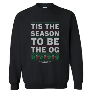 Succession OG Season Ugly Holiday Fleece Crewneck Sweatshirt