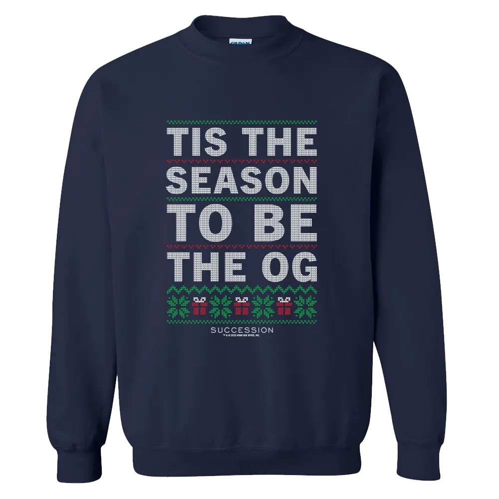 Succession OG Season Ugly Holiday Fleece Crewneck Sweatshirt