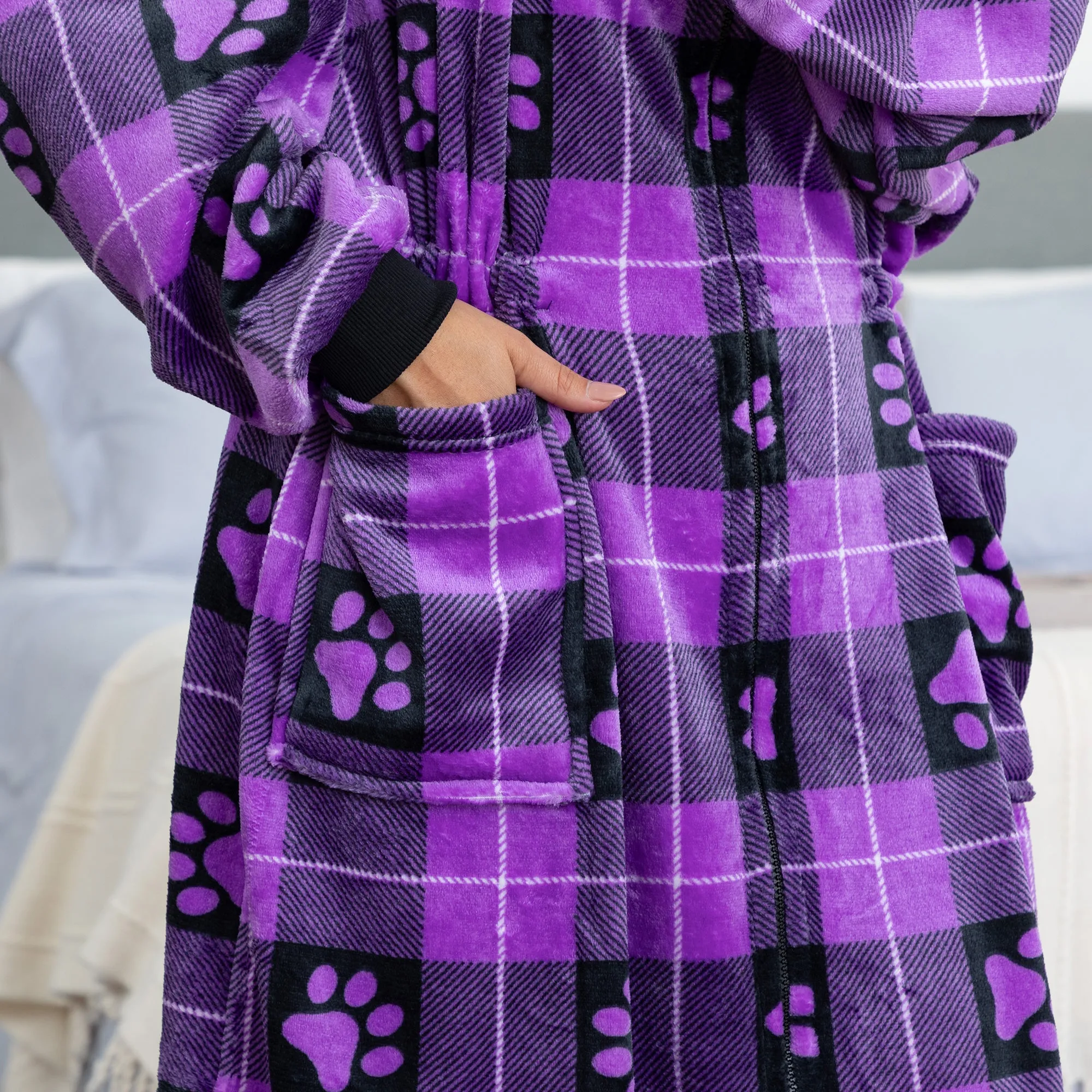 Super Cozy&trade; Premium Full Zip Oversized Blanket Hoodie